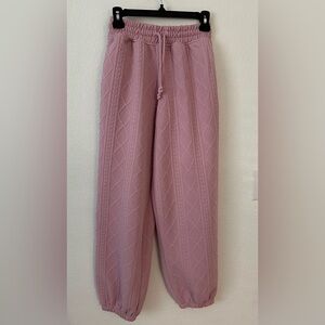 Women’s Size XS Pink Textured Jogger Pants